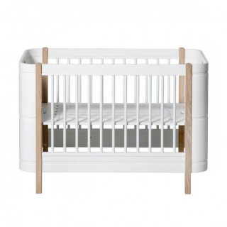 Cuna convertible en cama Wood Mini+  White/Oak Oliver Furniture