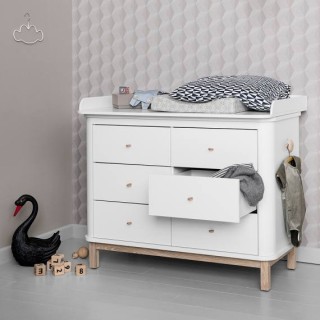 Cómoda Large Top Wood Oliver Furniture White/Oak