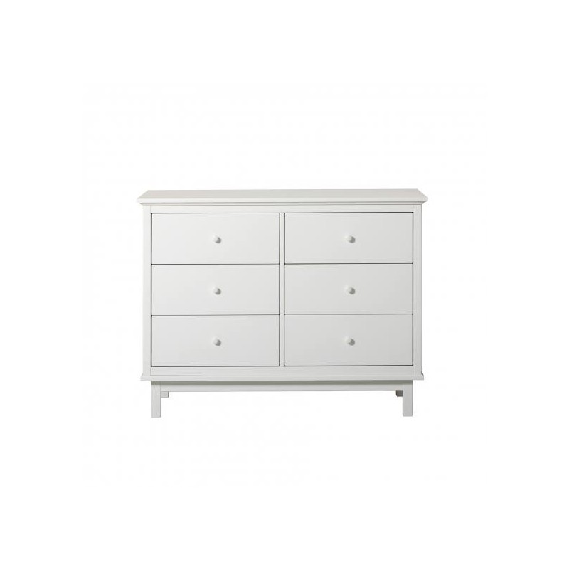 Cómoda Oliver Furniture Seaside 6 cajones White