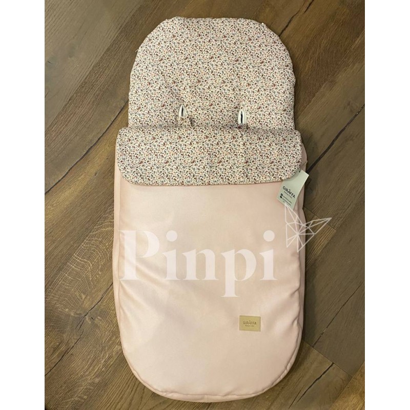 Saco para silla Lily Flores ecopiel rosa La Giraffa Bianca e Blu