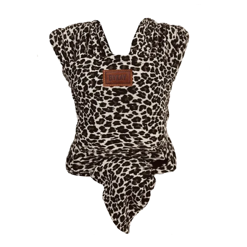 Fular elástico ByKay Stretchy Wrap Deluxe Brown Leopard | Pinpi